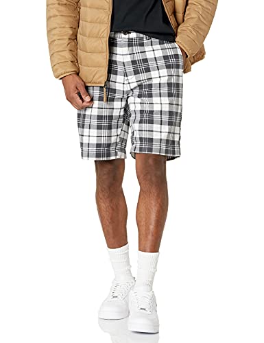 Photo 1 of Amazon Essentials Men's Slim-Fit 9" SIZE  Short 30, COLOR WHITE+GREY Plaid