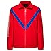 Produktbild nobrand Men Color Block Zip Jacke mit Stehkragen Herren Sportjacke mit durchgehendem Reißverschluss mit schräger Tasche für Frühling Gr. Medium, China Red