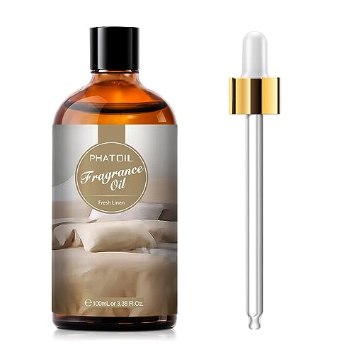 3.38FL.OZ Fresh Linen Fragrance Oils for Aromatherapy, Essential Oils for Diffusers for Home, Perfect for Diffuser, DIY Candle and Soap Making, DIY Scented Products – 100ml