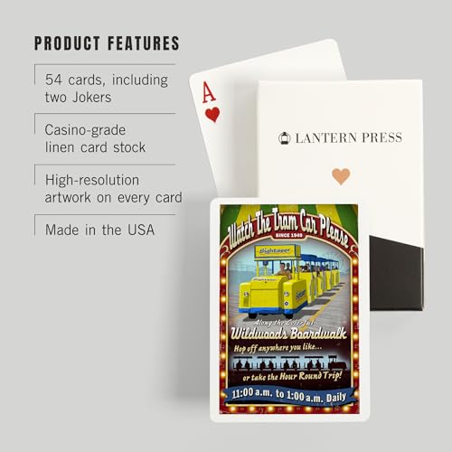 Lantern Press Wildwood New Jersey Baraja Poker 52 Cartas miniatura 3