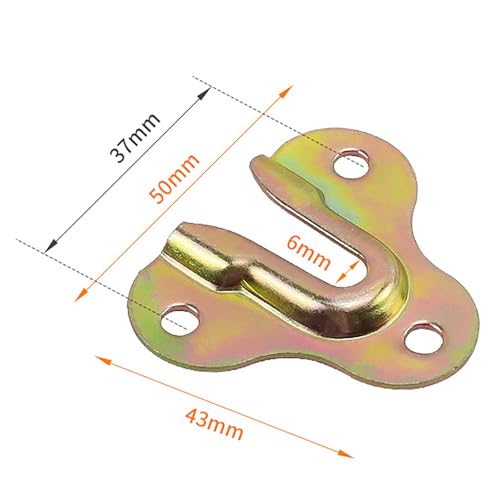 Image of 10PCS Butterfly Hanging Piece Iron Colour Zinc Keyhole Hanger 50x43x4.5mm Mirror Rack Hanger Cup Key Sleeve Hanger Wooden Board Wall Mount Single Keyhole Hanger with Screws