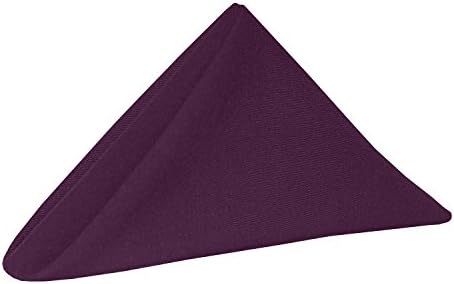 Ultimate Textile -5 Dozen- Cotton-Feel 17 x 17-Inch Cloth Napkins, Aubergine Eggplant Purple