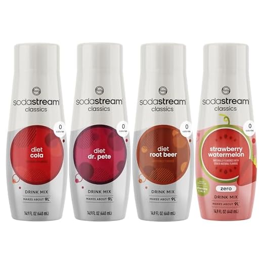 SodaStream Flavoring Diet Variety Pack Usa, 14.8 Fl Oz (Pack of 4)