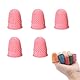 QLING Gummi-Fingerhügel, Rutschfest, flexibel, zum Zählen von Notizen, zum Wenden, Nähen, Zählen, Fingerspitzenschutz, 5 Stück, Rose, Free Size