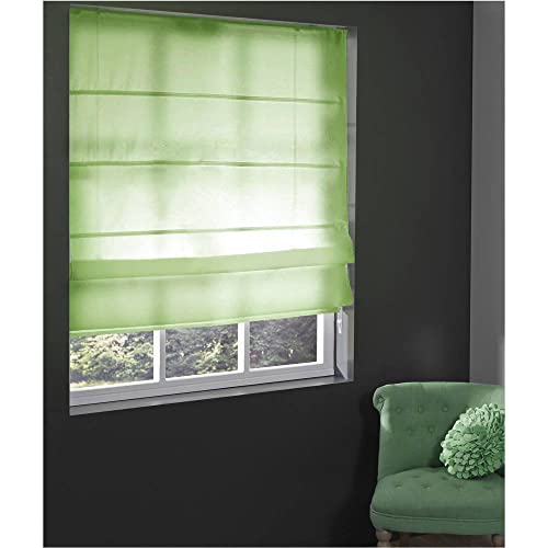 MADECOSTORE Store Bateau Voile Uni Droit - Vert Clair - L70 x H180cm