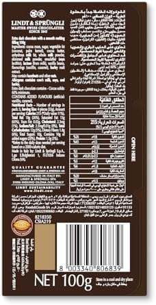 Lindt Lindor Dark Chocolate With Melting Filling - 100g