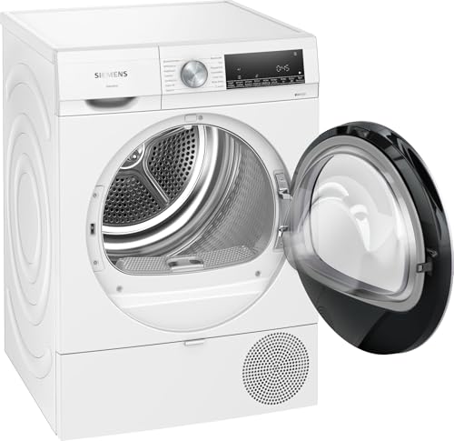 Siemens WQ43G2D0EM, iQ500, Smarter Wärmepumpentrockner 9 kg, autoDry, speedPack, Reversierende Trommel, Nachlegefunktion, halbe Beladung, Trommelinnenbeleuchtung, Weiß