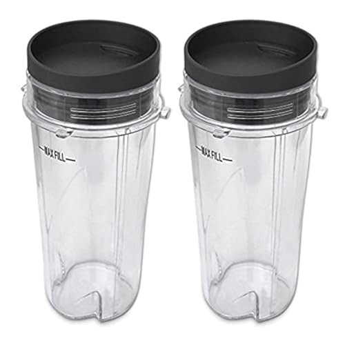 Repuesto Juego de 2 Vasos con Tapa para Licuadora Nutri Ninja