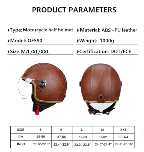 Casque moto jet bluetooth intégré avec visière rétractable et finition cuir - 3