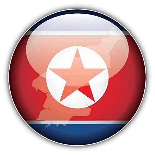 North Korea Glossy Map Flag Round Metal 0.75" Lapel Pin Hat Shirt Pin Tie Tack Pinback3