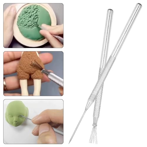 Image of DIANZHU 8Pcs Polymer Clay Cutter Tools, Acrylic Roller Clay Rolling Pin, Clear Rectangle Shape Sheet Backing Board, Slicer Shaping Knife, Wire Texture, Detail Needle,Scraper.