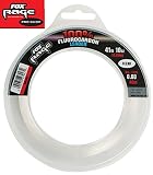 Fox Rage Fluorocarbon Leaders 0,60mm 18,89kg 40m, Fluocarbon Schnur, Vorfachschnur zum Spinnfischen, Angelschnur monofil
