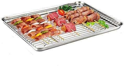 LKOP Baking sheet with grid, steel cookie tray Padro Bakeware sets Baking pans set Cookie sheets for baking Sheet pan Baking tray Baking accessories Cookie sheet set