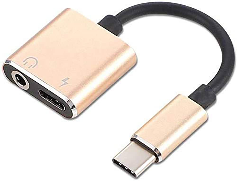 SYGA 2 in 1 Type-C to 3.5mm Headphone Jack Adapter/Connector Charger, Earphone Aux Mobile Phone Audio and Charge Adapter - Gold (B0B18M5WNM) Amazon Price History, Amazon Price Tracker