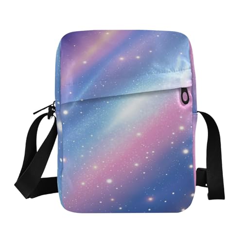 Blue Pink Star River Universe small messenger bag for men shoulder bags Shoulder Handbag For Travel Adjustable Strap for business outdoor sports