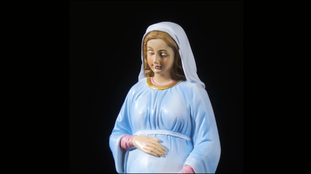 Estatua Virgen María Embarazada Resina 8.4 pulgadas miniatura 7