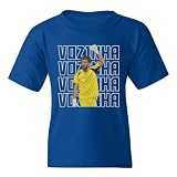 Vozinha Soccer Inspired Design Cape Verde Fans Youth Unisex T-Shirt (Royal, Youth X-Large)