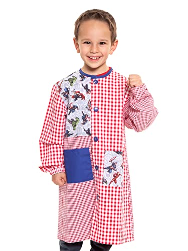 Ardeco's - Bata Baby colegio con botones estampado Marvel (12 años) Cover