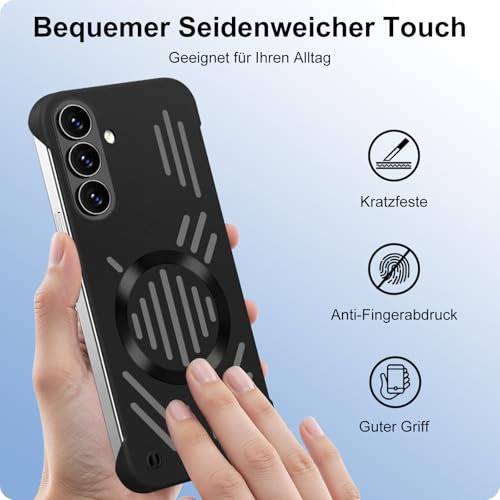 Coque de protection Samsung S24 mate antichoc à structure ouverte et aimantée