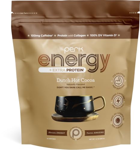 Image of Perk Energy + Extra Protein (1.5 LB) Dutch Hot Cocoa, 20 Servings