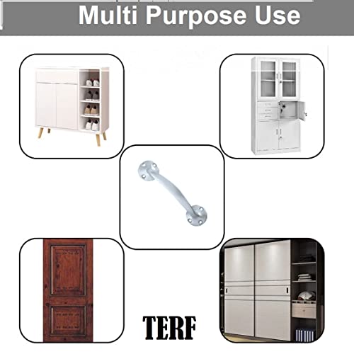 TERF® Heavy Duty Traditional Vintage Style Bow Door Pull Handle Aluminium 150mm (6 inch) Including Fixing Screw for Kitchen Cupboard Cabinet Drawer Door Pull Handle - Image 4