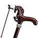 Brown Horse Wooden Fashion Walking Stick Decorative Cospaly Cane Halloween Wood Mace Crutch Wand Crosier 96cm
