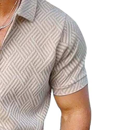 Mens Summer Outfits Suits 2 Piece Shorts Sets Short Sleeve Sweatsuit Outfits 1/4 Zip Golf Polo Shirts Loungewear3