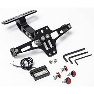 Kronox Motorcycle License Plate Bracket - Universal Fender Eliminator Kit Includes Plate Holder Led Light, And Reflective Bolts. 1 41ljcowkgdl. sl500 . ss300
