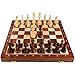 15'' Walnut Chess Set with Storage Board for Adults & Children, 2 Players
