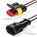 Hiceeden 12 Kits 2 Pin Waterproof Connector, 16AWG 2 Wire Automotive Electrical Plugs Connectors, Male and Female Way Connectors for Car, Truck, Boat, Motorcycle