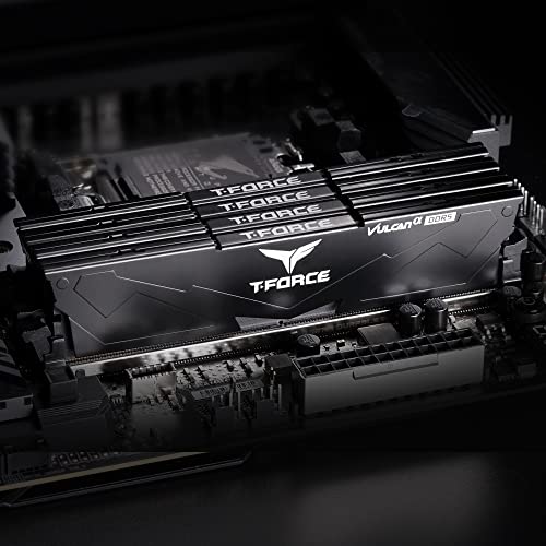 Image of TEAMGROUP T-Force Vulcan Alpha DDR5 Ram 32GB Kit (2x16GB) 6000MHz (PC5-48000) CL38 Desktop Memory Module Ram (Black) AMD Optimized Memory - FLABD532G6000HC38ADC01