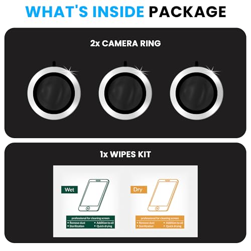 Image of FIRST MART Camera Lens Protector for Redmi Note 14 Pro Tough HD Individual Aluminum Alloy Lens Ring Cover, Scratch Resistant, Thin Glass| Silver, 1 Pack