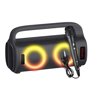 Artis SoundMax 400 Wireless Bluetooth Speaker with USB, FM, Micro TF Card, Aux in, Wired Mic with Supporting Grab Handle (Black) (18 W RMS Output)