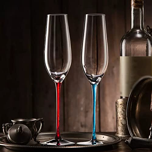 Copas de champán de cristal de alta calidad SISWIM con diseño creativo de flauta 8