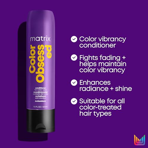 Matrix Color Obsessed Antioxidant Conditioner | Enhances Hair Color, Protects Color Vibrancy & Prevents Fading | For Color Treated Hair | Sulfate-Free | Cruelty Free | Salon Conditioner | Vegan - Thumbnail 4