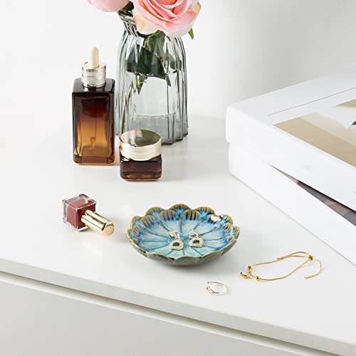 Image of BEUNAIZER Jewelry Dish Tray, Ring Dish, Ceramic Trinket Tray, Key Bowl