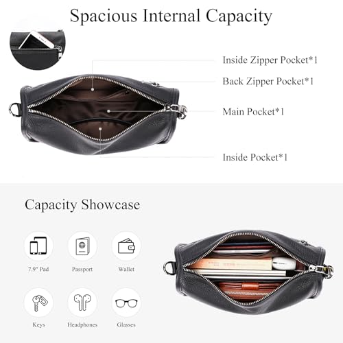 Image of Genuine Leather Womens Crossbody Bag Shoulder Purse Lady Small Hobo Handbag