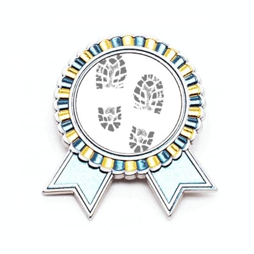 Broche empreinte de chaussure moderne en métal pour un look urbain tendance