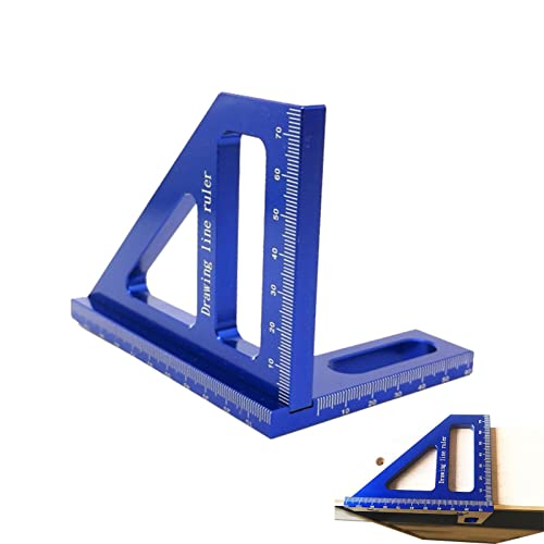 Suphyee Regla de carpintería,Regla de Escala de aleación de Aluminio - Herramienta de carpintería Cuadrada de Marco para Ingeniero de construcción indicador de Marcado de Punto Fijo Cover