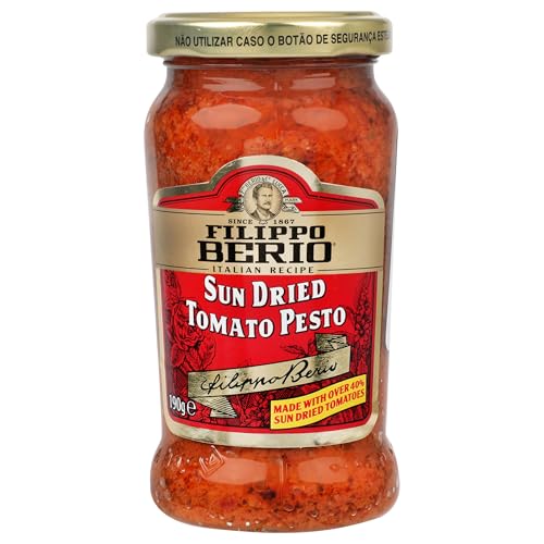 Image of Filippo Berio Sun Dried Tomato Red Pesto, 6.7 oz ℮ 190 g, 6 Pack
