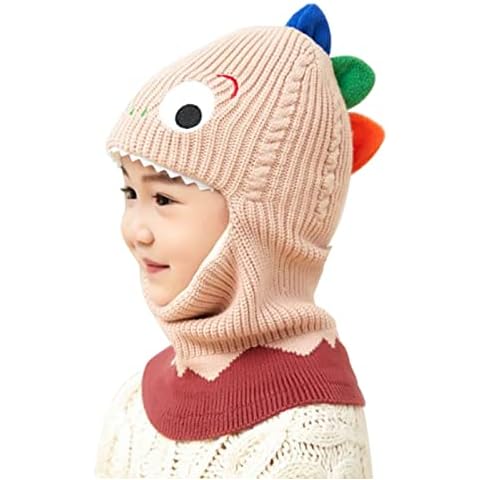 LISfsa Toddler Winter Hat Baby Warm Lined Turban Girls Boys Kids Cute Cartoon Scarf Earflap Cap for (Beige, One Size) Cover