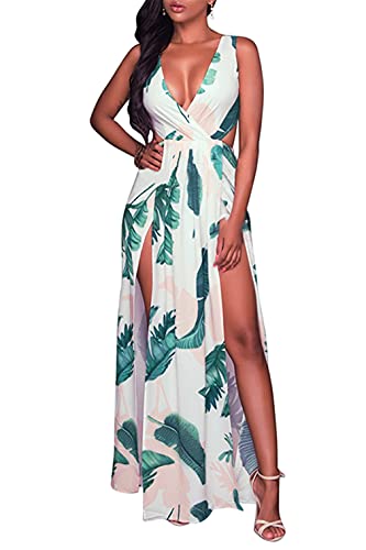 Meenew Women's Floral Summer Maxi Flowy Dress