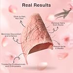 Hard Wax for Hair Removal, Rose Pink Wax Beads for Sensitive Skin and Brazilian Waxing, 10.5 Ounce/bag with 10pcs Wax Sticks - Image 4