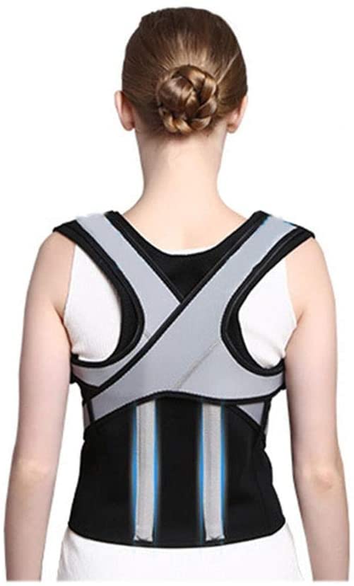 Correcteur de posture dos élastique et respirant noir taille L pour soutien dorsal homme femme