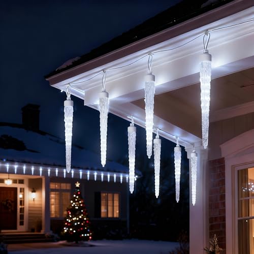 Guirlande stalactite extérieure 6m 480 LED pluie de météores suspendue pour toit