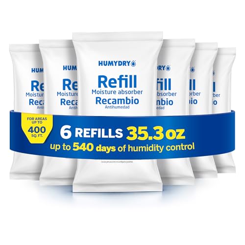 HUMYDRY-Moisture-Absorber-Refills-for-353oz-Device-Unscented-6-Pack HUMYDRY Moisture Absorber Refills for 35.3oz Device, Unscented 6-Pack - Image 1
