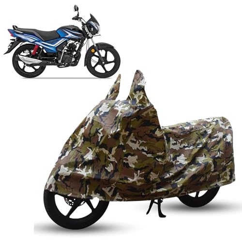 Image of Sulfar Bike Cover for TVS Star City+ (110) | Waterproof, Dustproof & UV Protected | All Weather Two Wheeler Cover (Army Green) New 2026 Variants