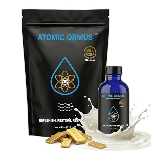 Suspended Solutions Liquid Monoatomic 24k Gold ORMUS 4oz 24k Gold Platinum Iridium ORMUS Energetically Enhanced Memory Energy Stamina & Vitality Vegan Supplement