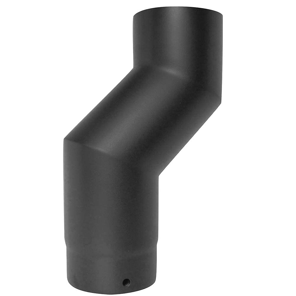 Black Stove Pipe -150mm (6inch) One Piece Stove Offset Vitreous Enamel Award Winner 12 Year Warranty