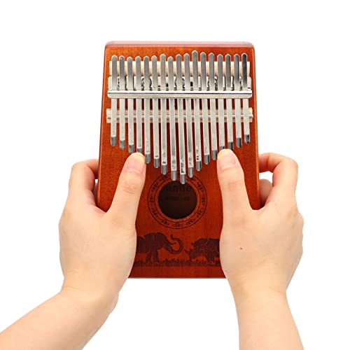 Kalimba Instrument, 17 Touches Portable Pouce Piano Joli Design Échelle Claire avec pour Famille - Les Beatles, Paul McCartney, John Lennon, RIngo Starr, George Harrison Kalimba Instrument, 17 Touches Portable Pouce Piano Joli Design Échelle Claire avec pour Famille – Image 4